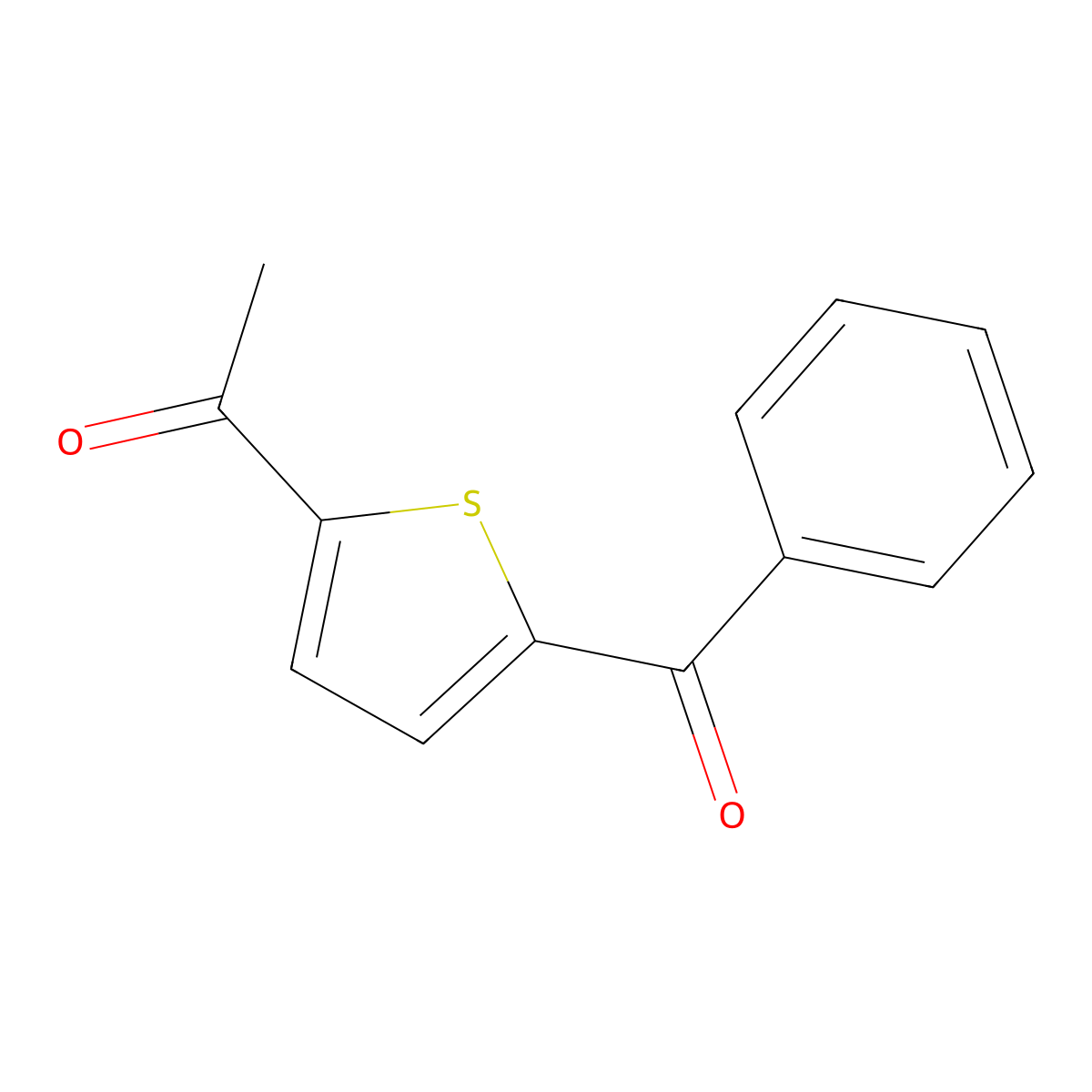 1-(5-Benzoyl-2-thienyl)ethanone molecular structure, CAS 5912-44-7