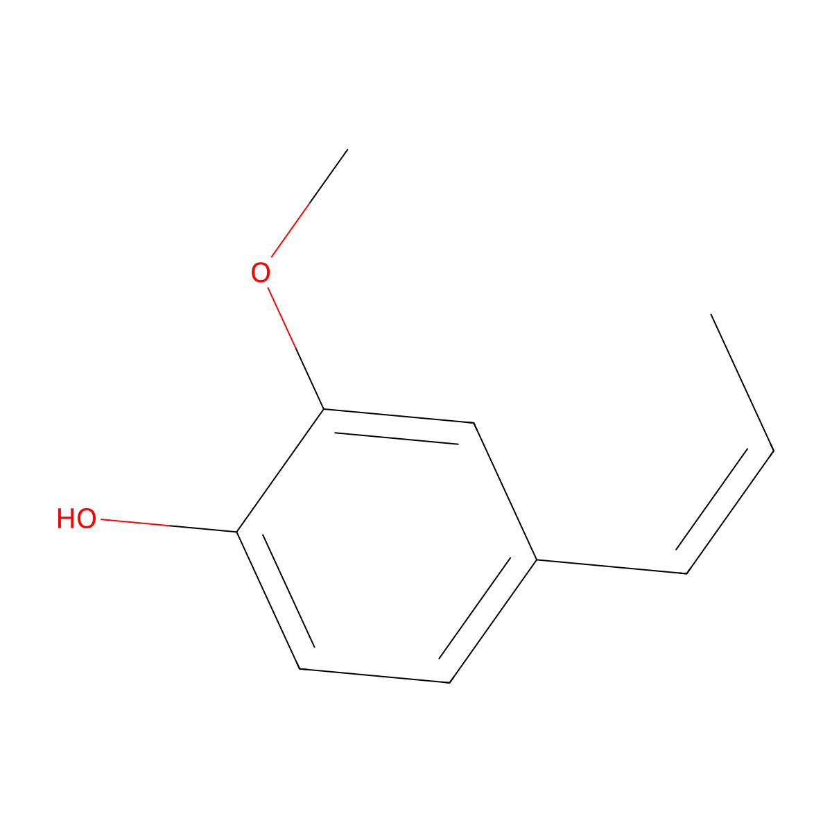 cis-Isoeugenol molecular structure, CAS 5912-86-7