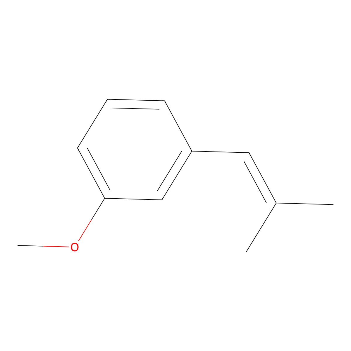 Benzene, 1-methoxy-3-(2-methyl-1-propen-1-yl)- molecular structure, CAS 5912-89-0