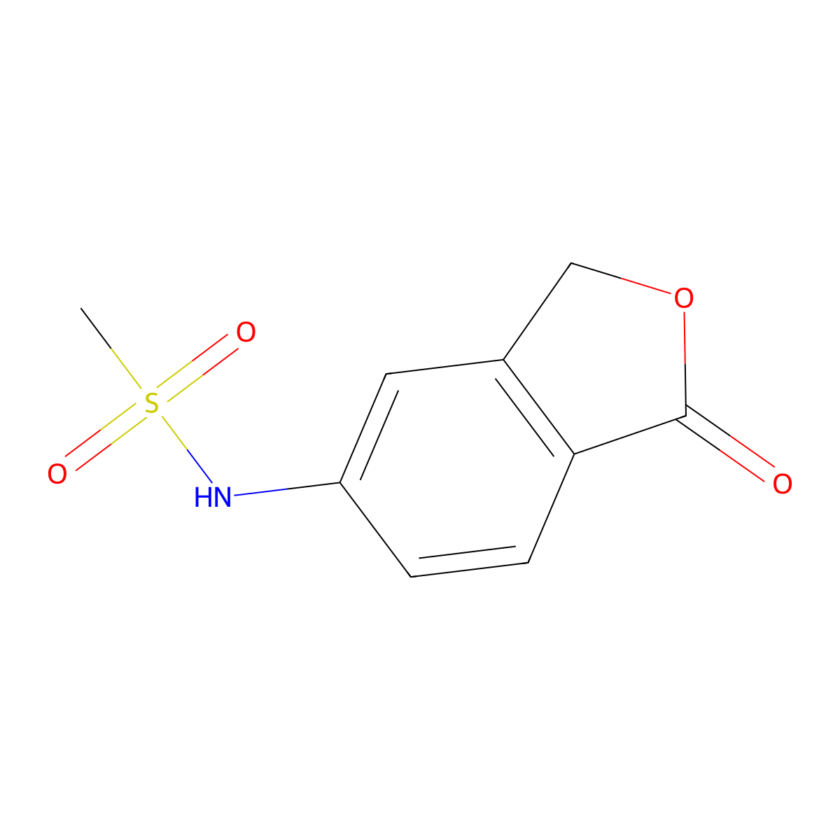 N-(1-oxo-3H-2-benzofuran-5-yl)methanesulfonamide molecular structure, CAS 591210-14-9