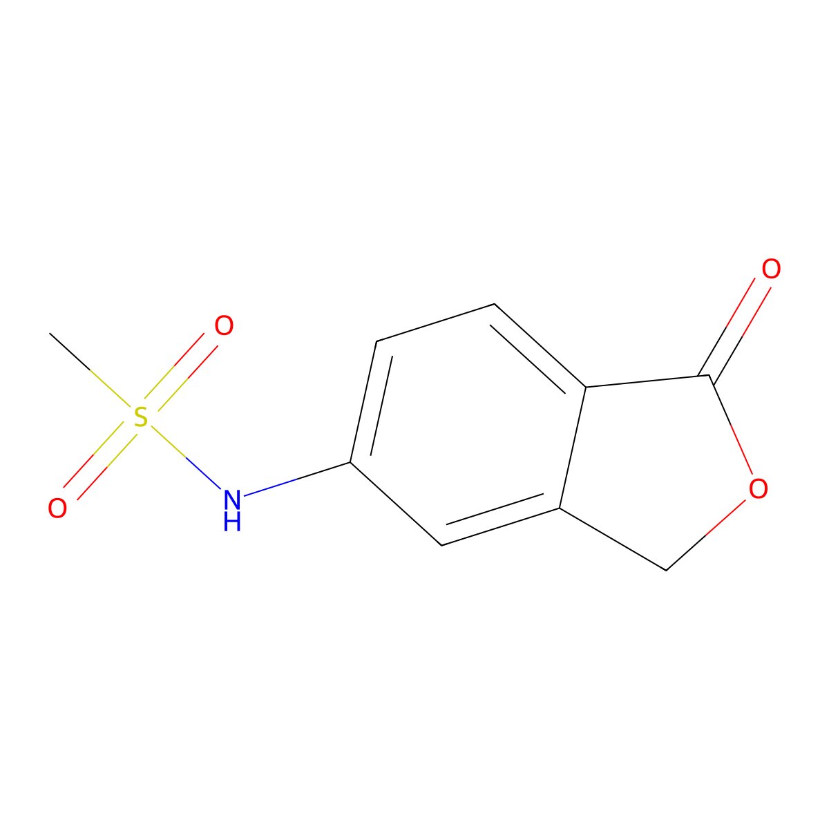 N-(1-oxo-3H-2-benzofuran-5-yl)methanesulfonamide molecular structure, CAS 591210-14-9