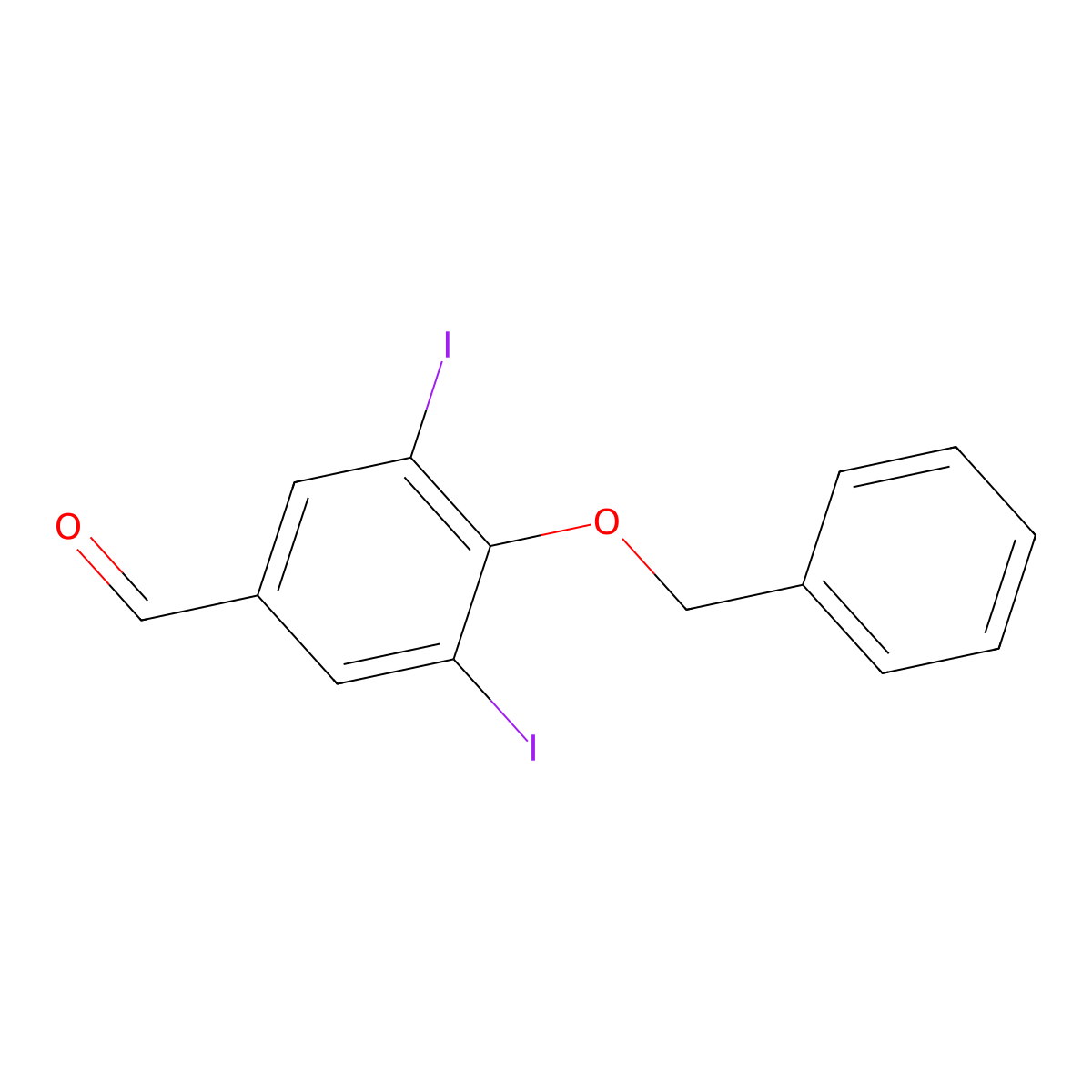 4-(Benzyloxy)-3,5-diiodobenzaldehyde molecular structure, CAS 591210-34-3