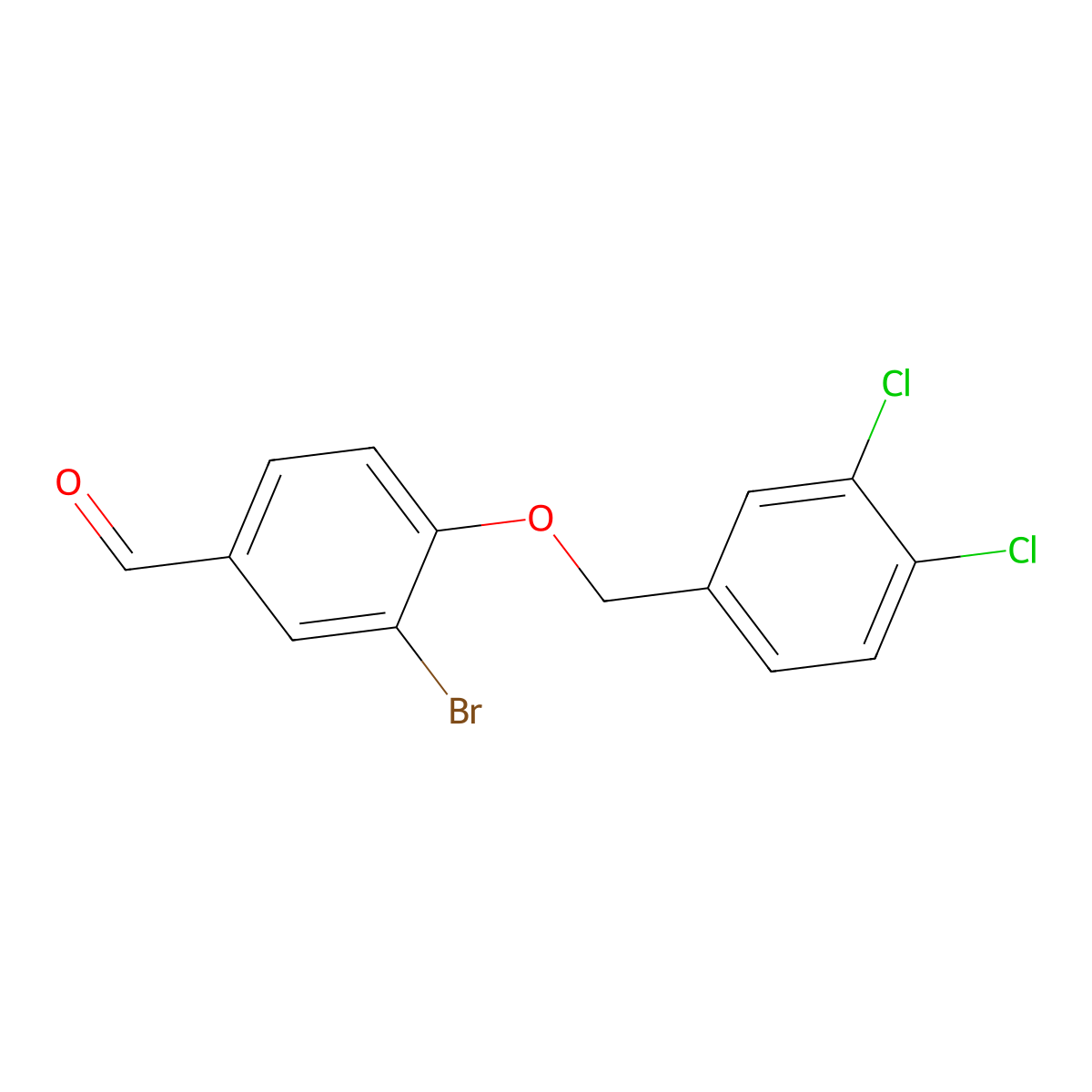 3-Bromo-4-[(3,4-dichlorobenzyl)oxy]benzaldehyde molecular structure, CAS 591210-39-8