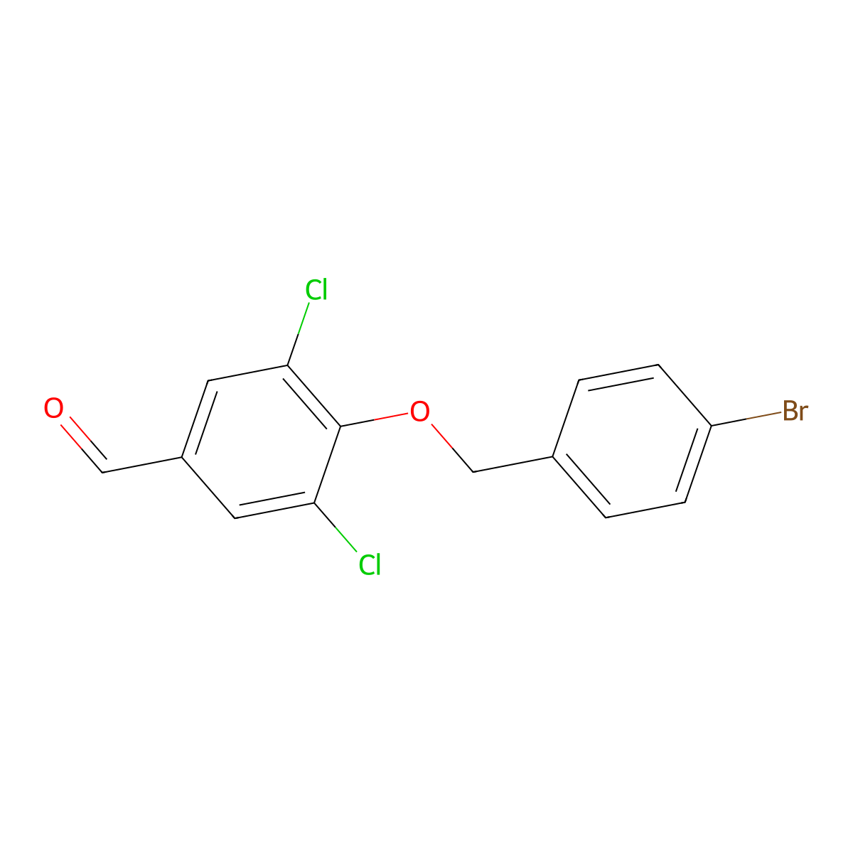 4-[(4-Bromophenyl)methoxy]-3,5-dichlorobenzaldehyde molecular structure, CAS 591210-41-2