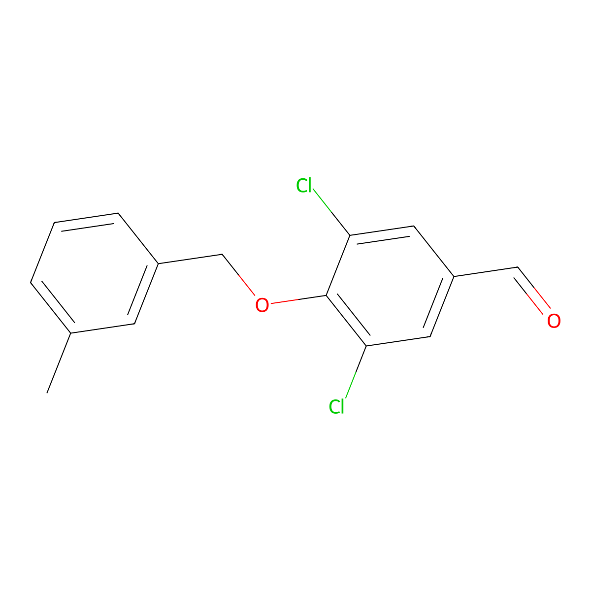 3,5-Dichloro-4-[(3-methylbenzyl)oxy]benzaldehyde molecular structure, CAS 591210-43-4