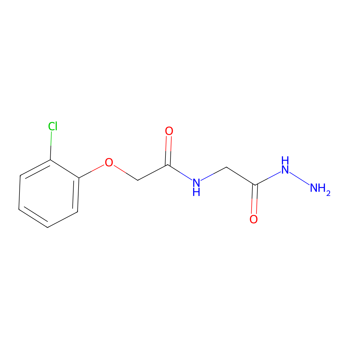 2-(2-chlorophenoxy)-N-(2-hydrazinyl-2-oxoethyl)acetamide molecular structure, CAS 591210-93-4
