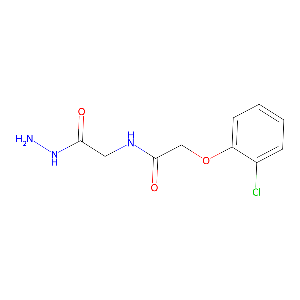 2-(2-chlorophenoxy)-N-(2-hydrazinyl-2-oxoethyl)acetamide molecular structure, CAS 591210-93-4