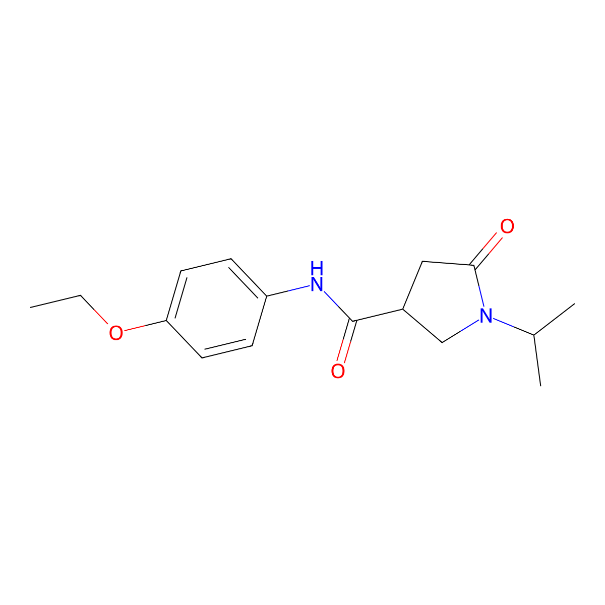 N-(4-ethoxyphenyl)-5-oxo-1-propan-2-ylpyrrolidine-3-carboxamide molecular structure, CAS 591211-81-3