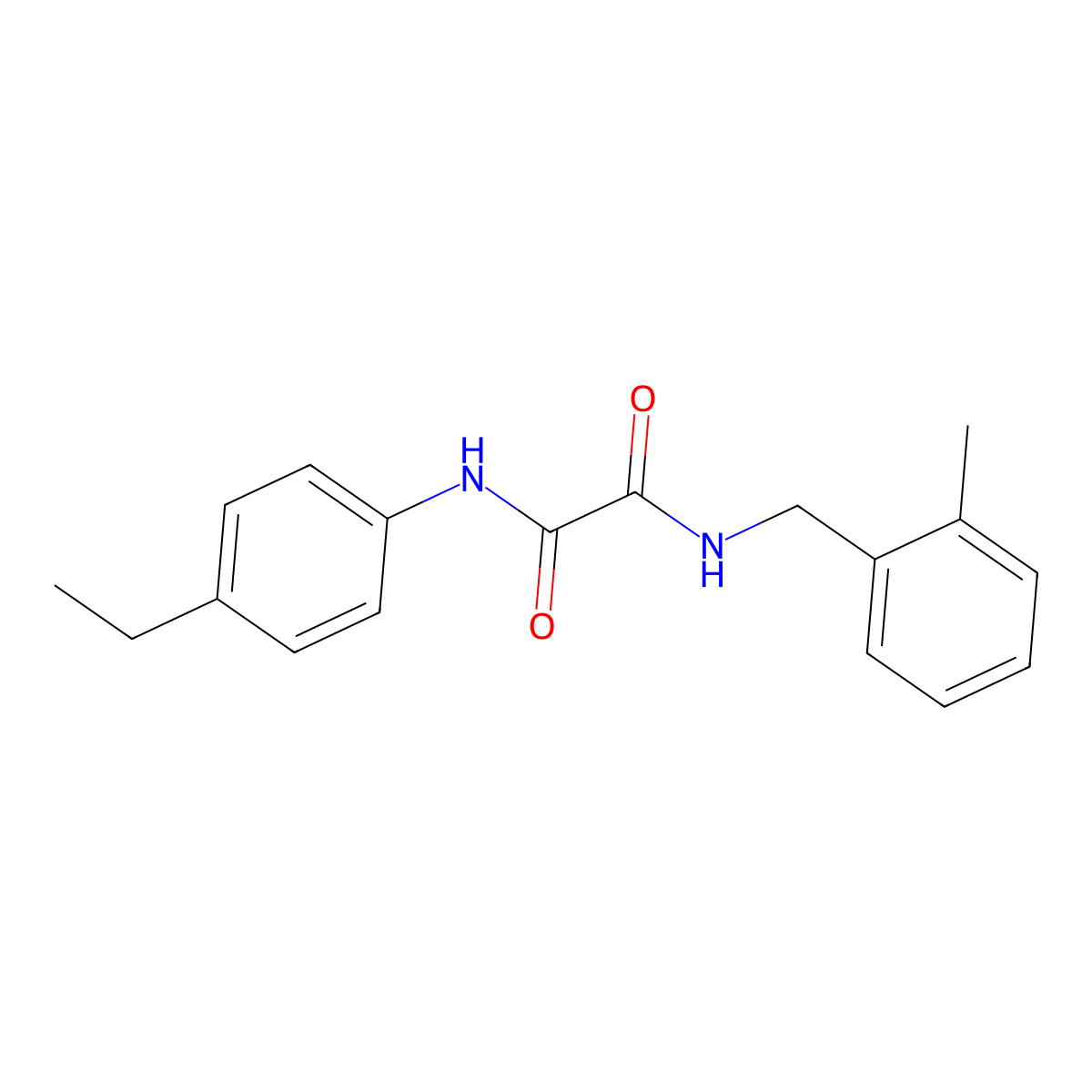 N-(4-ethylphenyl)-N'-(2-methylbenzyl)ethanediamide molecular structure, CAS 591211-84-6