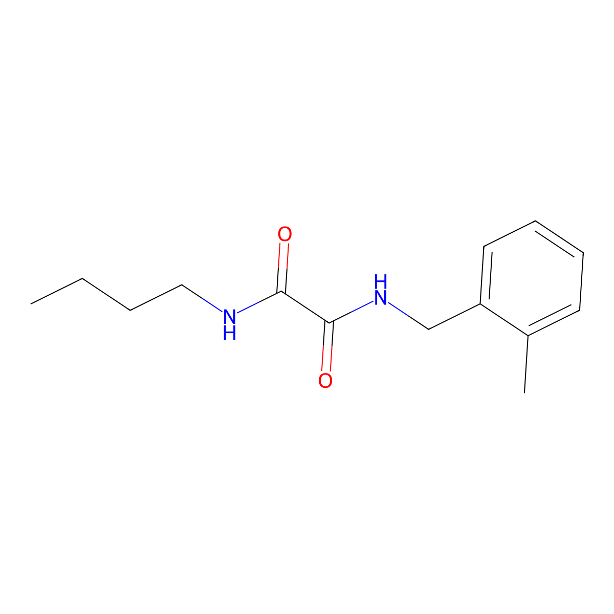 N-butyl-N'-[(2-methylphenyl)methyl]oxamide molecular structure, CAS 591211-86-8