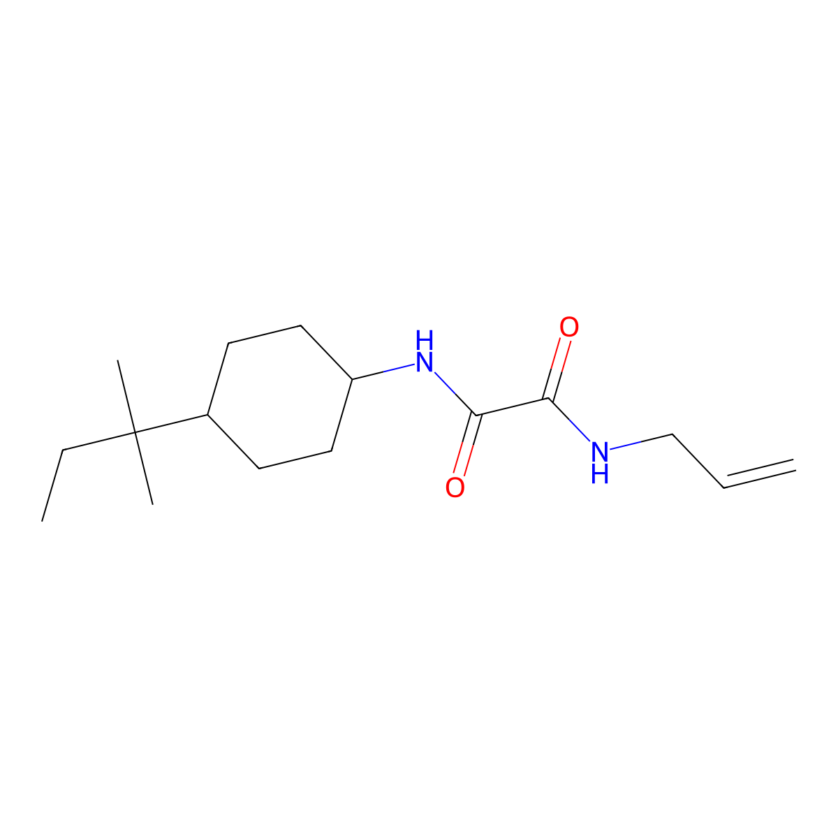 N'-[4-(2-methylbutan-2-yl)cyclohexyl]-N-prop-2-enyloxamide molecular structure, CAS 591211-87-9