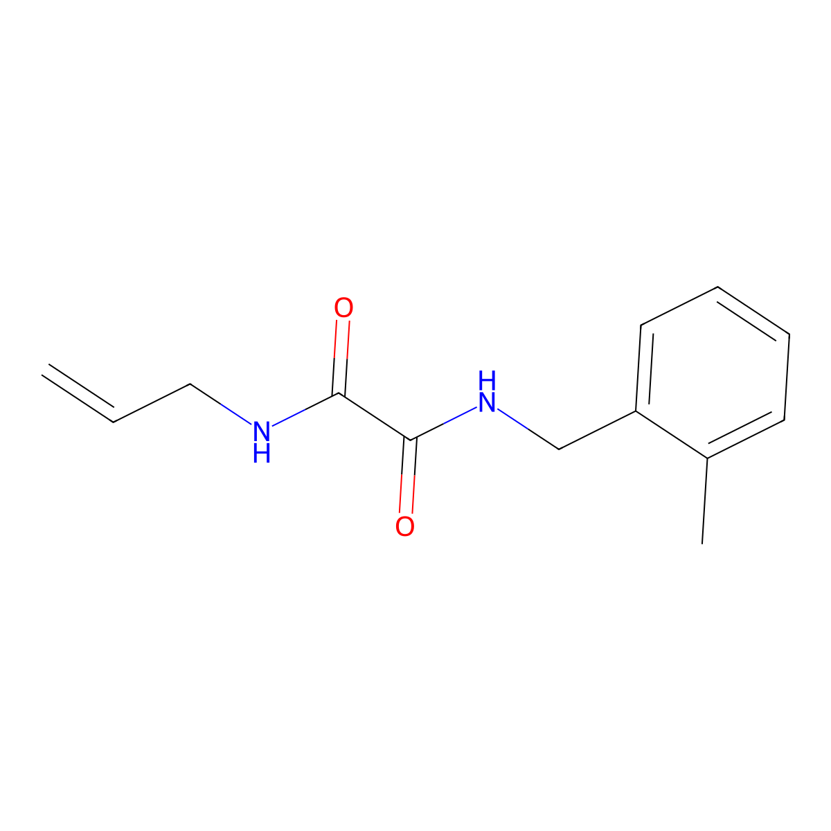 N'-[(2-methylphenyl)methyl]-N-prop-2-enyloxamide molecular structure, CAS 591211-88-0
