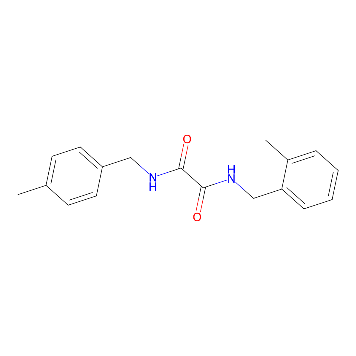 N-(2-methylbenzyl)-N'-(4-methylbenzyl)ethanediamide molecular structure, CAS 591211-90-4