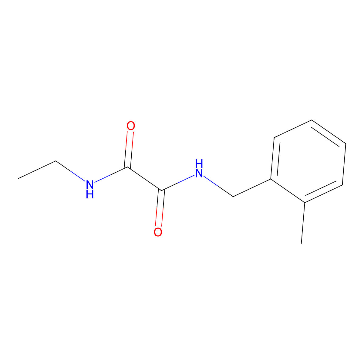 N-ethyl-N'-[(2-methylphenyl)methyl]oxamide molecular structure, CAS 591211-93-7
