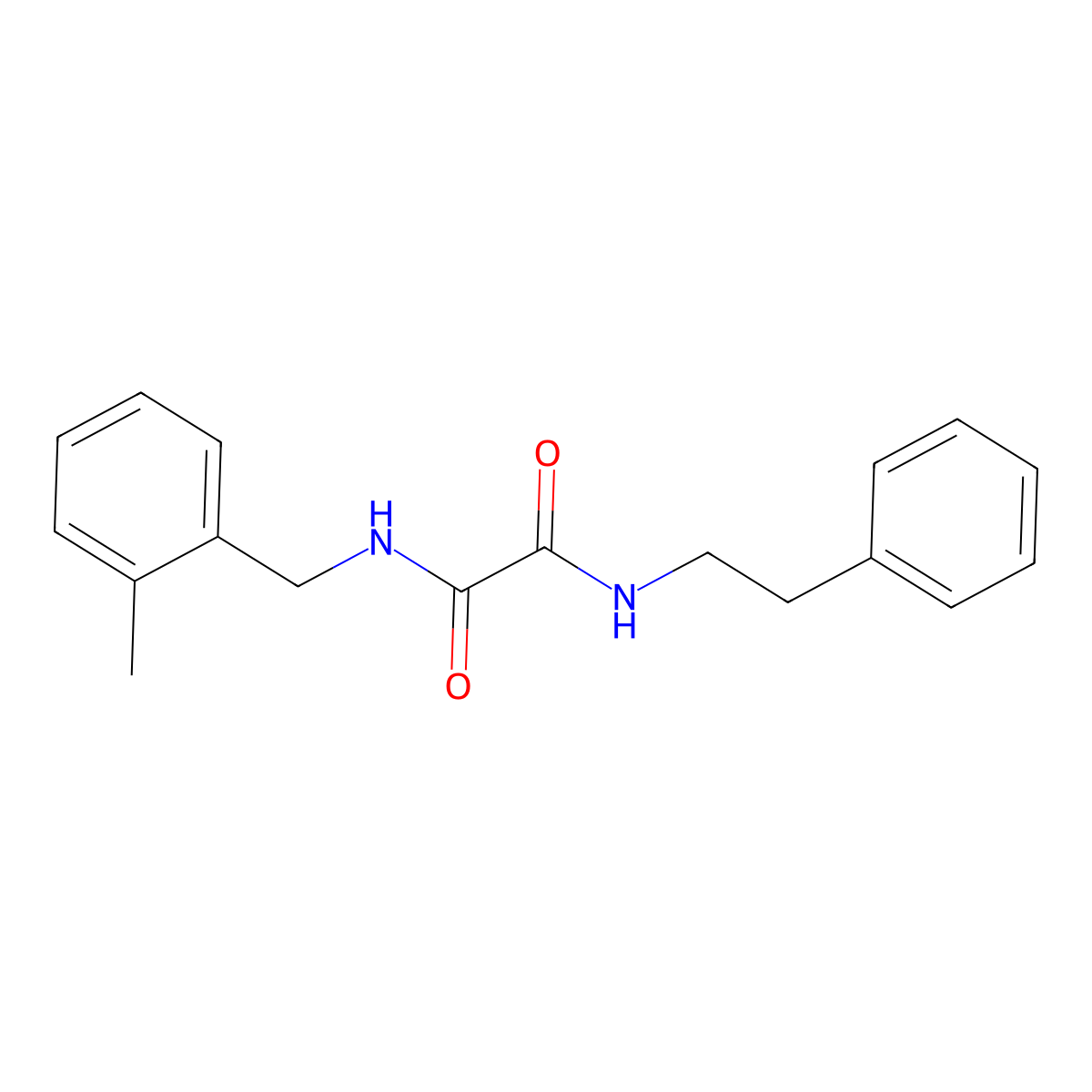 N-(2-methylbenzyl)-N'-(2-phenylethyl)ethanediamide molecular structure, CAS 591211-95-9