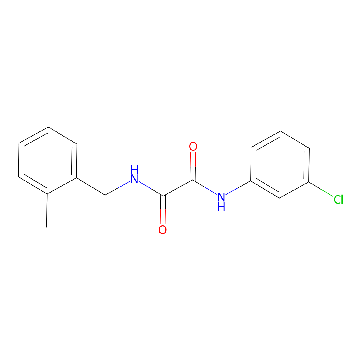 N-(3-chlorophenyl)-N'-(2-methylbenzyl)ethanediamide molecular structure, CAS 591211-97-1