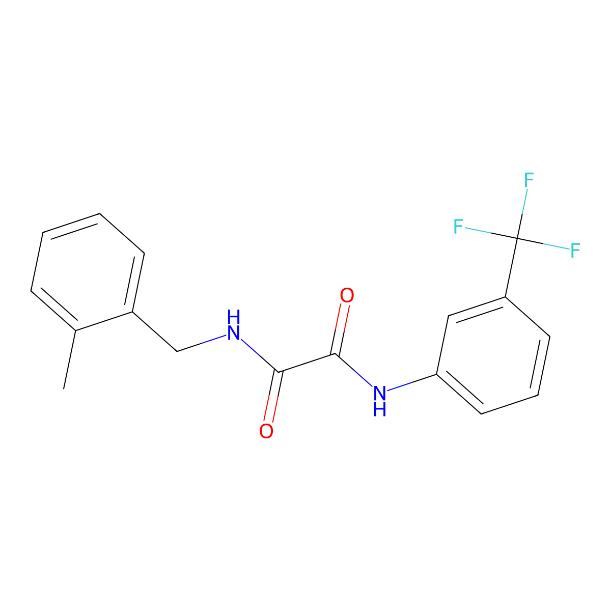 N-[(2-methylphenyl)methyl]-N'-[3-(trifluoromethyl)phenyl]oxamide molecular structure, CAS 591212-02-1