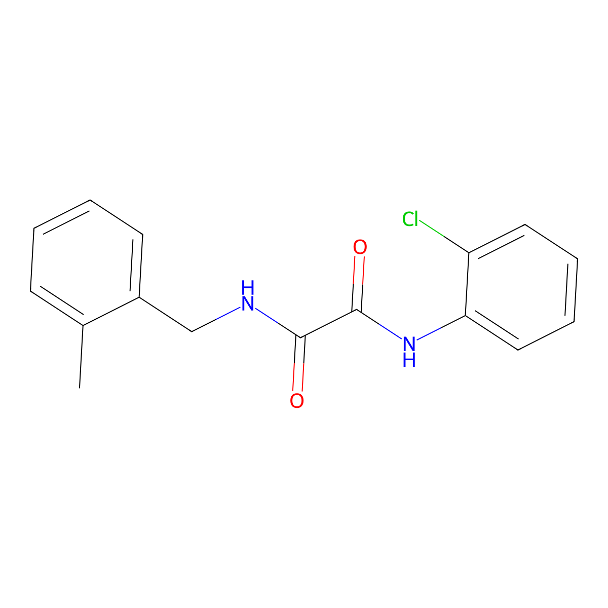 N-(2-chlorophenyl)-N'-(2-methylbenzyl)ethanediamide molecular structure, CAS 591212-03-2