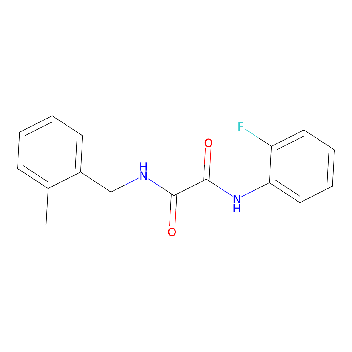 N'-(2-fluorophenyl)-N-[(2-methylphenyl)methyl]oxamide molecular structure, CAS 591212-04-3