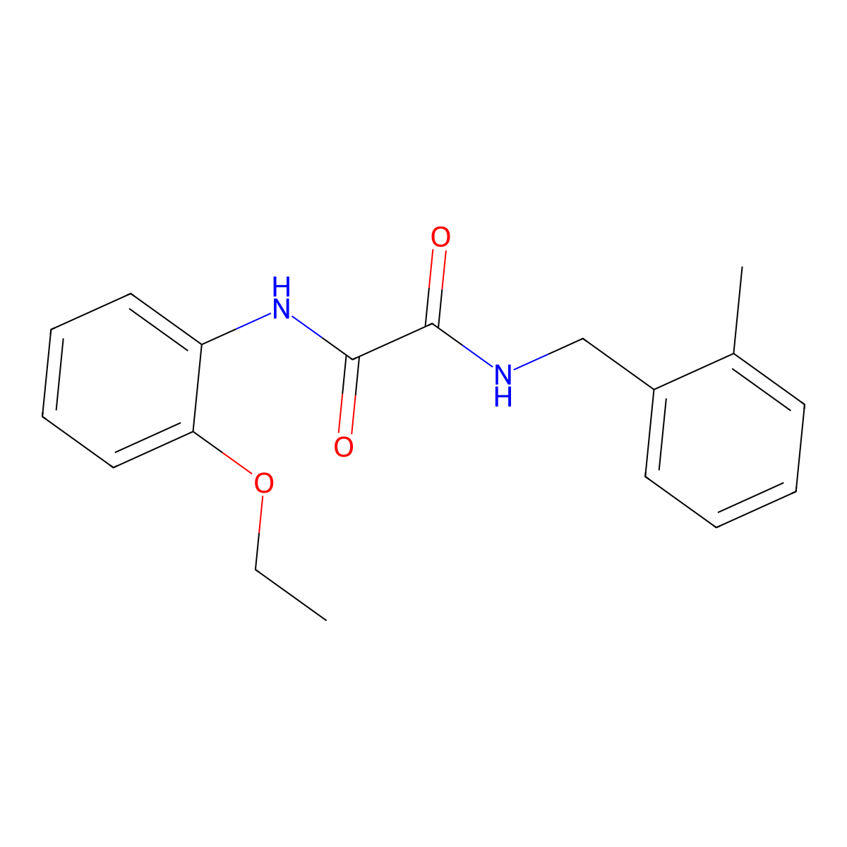 N'-(2-ethoxyphenyl)-N-[(2-methylphenyl)methyl]oxamide molecular structure, CAS 591212-05-4
