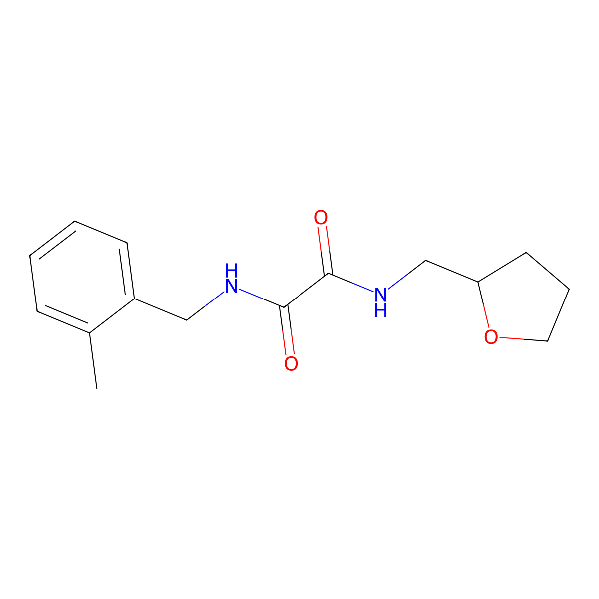 N'-[(2-methylphenyl)methyl]-N-(oxolan-2-ylmethyl)oxamide molecular structure, CAS 591212-06-5