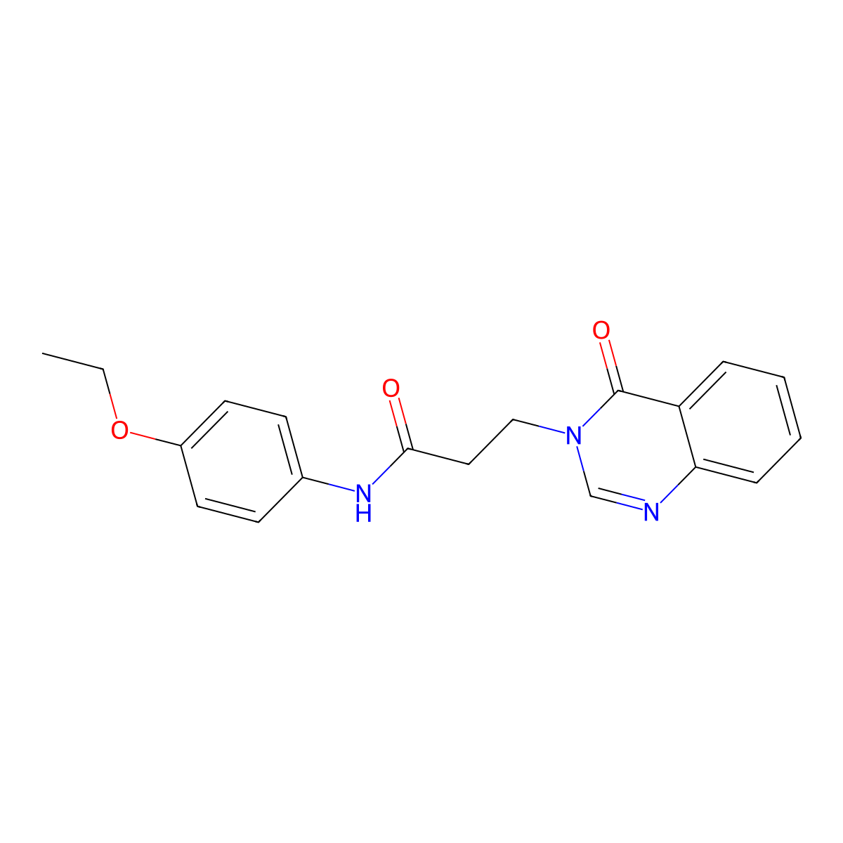 N-(4-ethoxyphenyl)-3-(4-oxoquinazolin-3-yl)propanamide molecular structure, CAS 591212-18-9