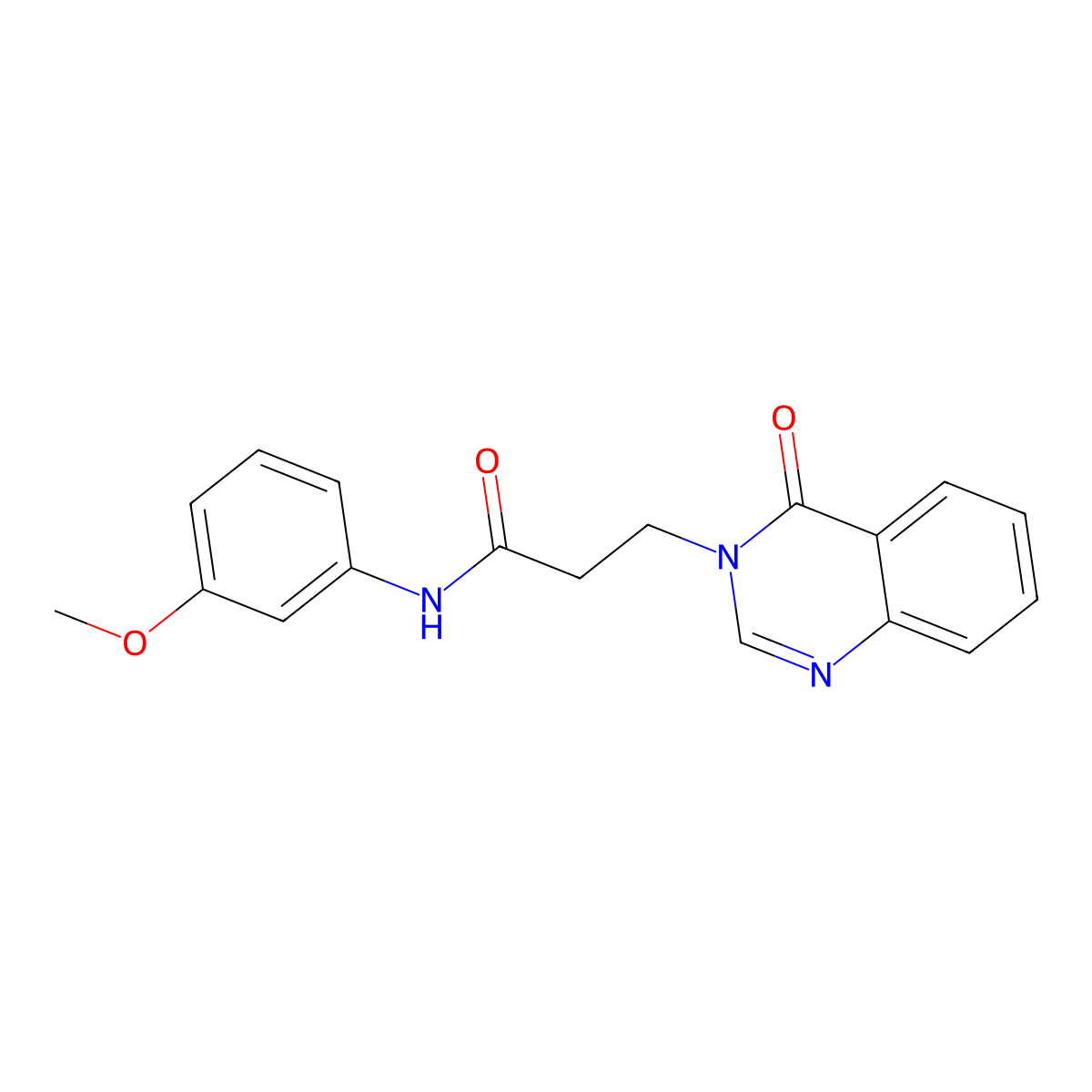 N-(3-methoxyphenyl)-3-(4-oxoquinazolin-3-yl)propanamide molecular structure, CAS 591212-27-0