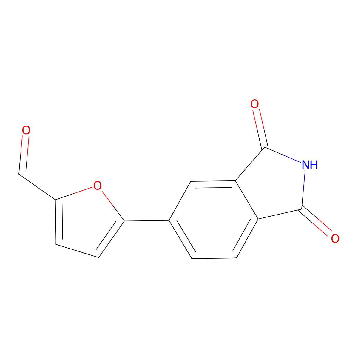 Isoindole-1,3(2H)-dione, 5-(5-formyl-2-furyl)- molecular structure, CAS 591212-59-8