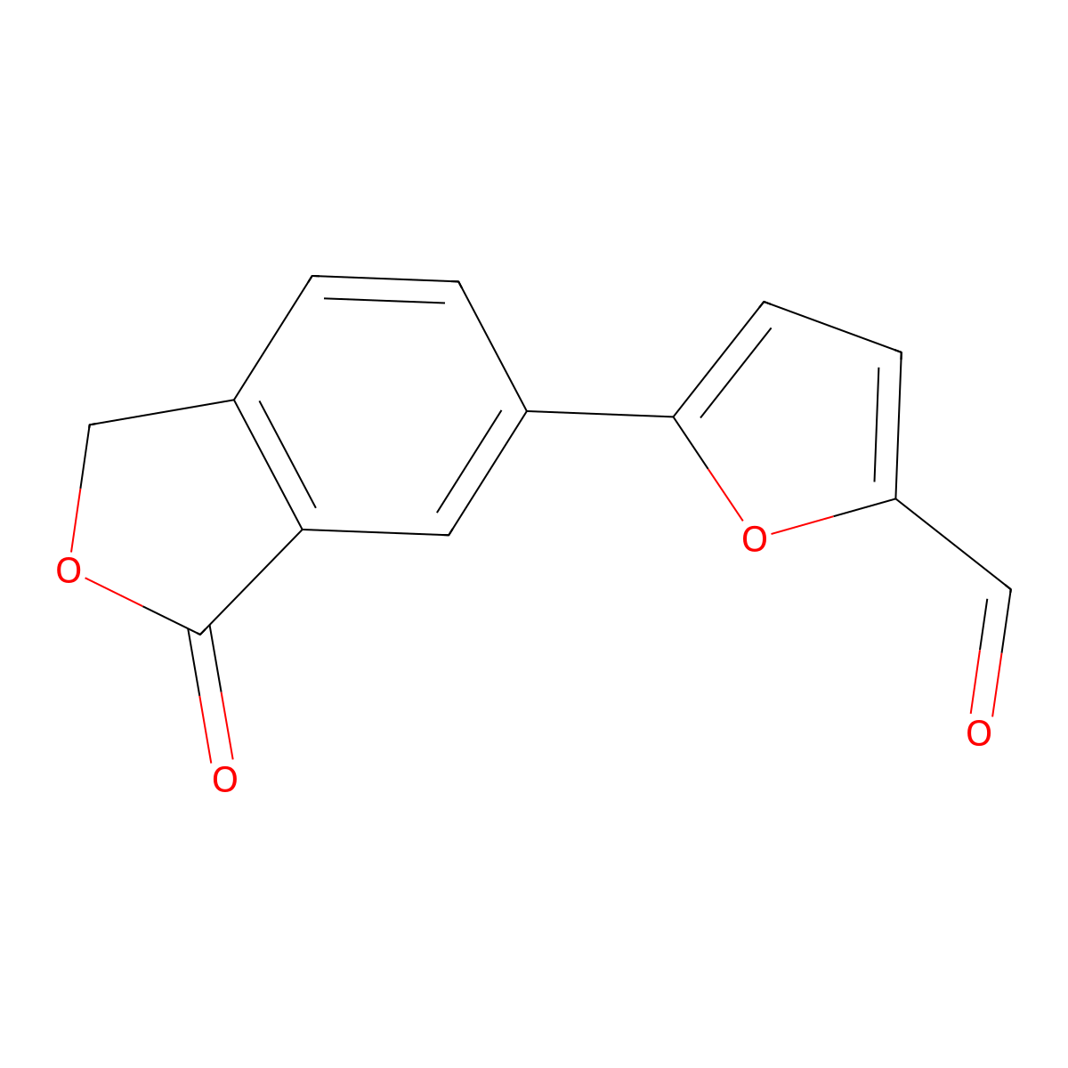5-(3-Oxo-1,3-dihydro-2-benzofuran-5-YL)-2-furaldehyde molecular structure, CAS 591212-74-7
