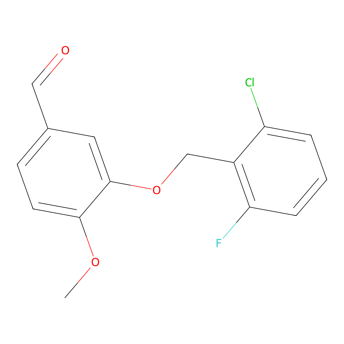3-[(2-Chloro-6-fluorobenzyl)oxy]-4-methoxybenzaldehyde molecular structure, CAS 591224-55-4