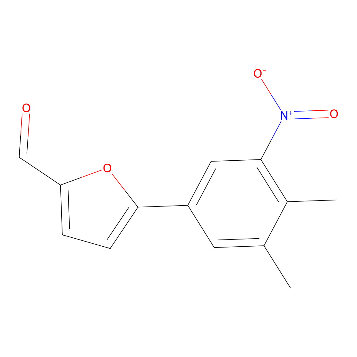 5-(3,4-Dimethyl-5-nitrophenyl)furan-2-carbaldehyde molecular structure, CAS 591226-58-3