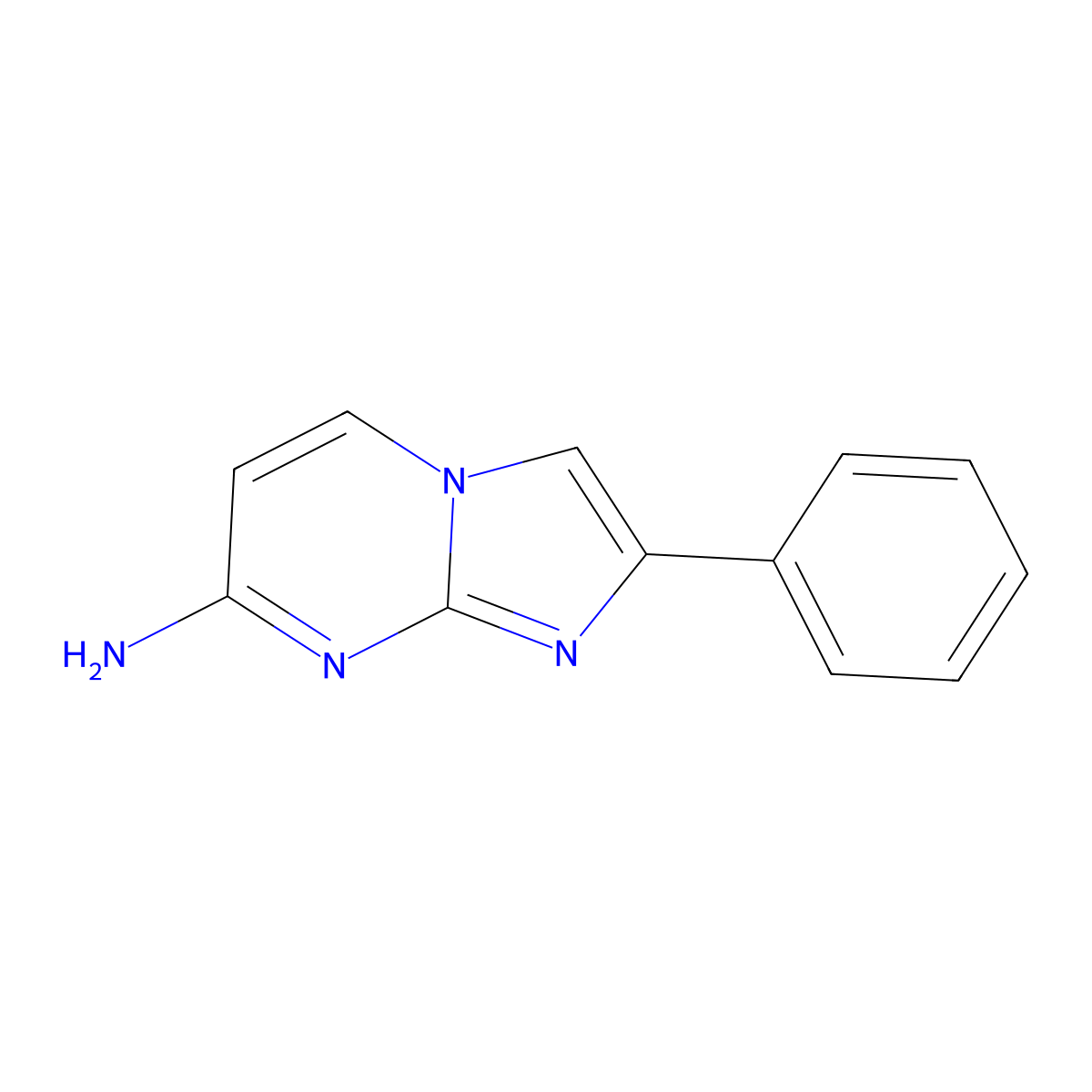 2-Phenylimidazo[1,2-A]pyrimidin-7-amine molecular structure, CAS 591227-12-2