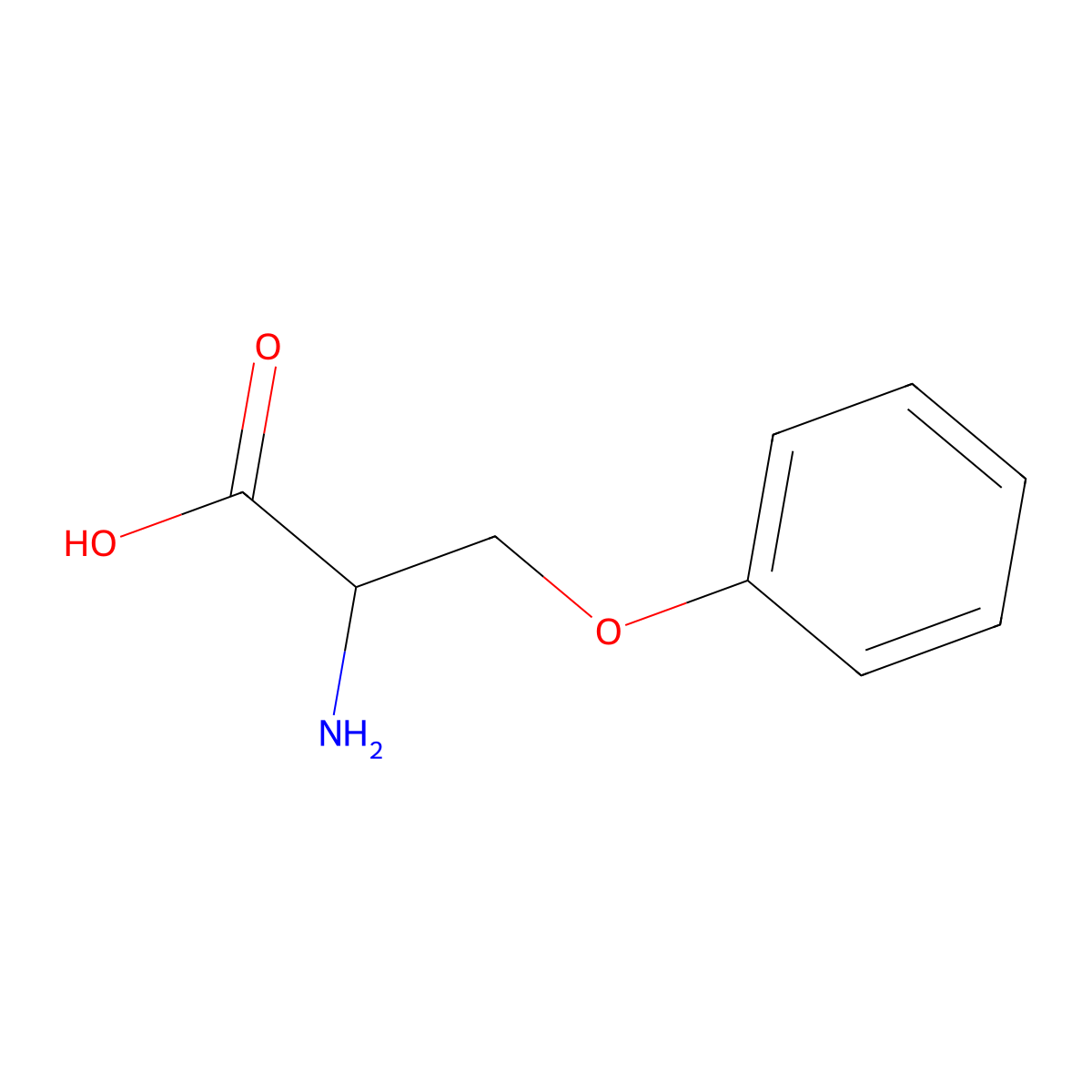 2-Amino-3-phenoxypropanoic acid molecular structure, CAS 59123-22-7