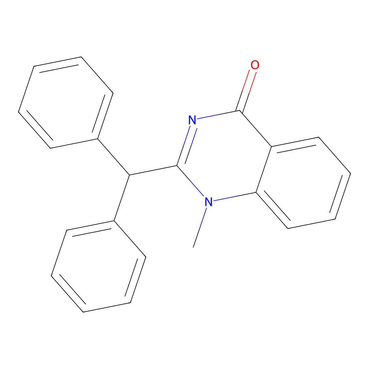 2-Benzhydryl-1-methylquinazolin-4(1H)-one molecular structure, CAS 59123-36-3
