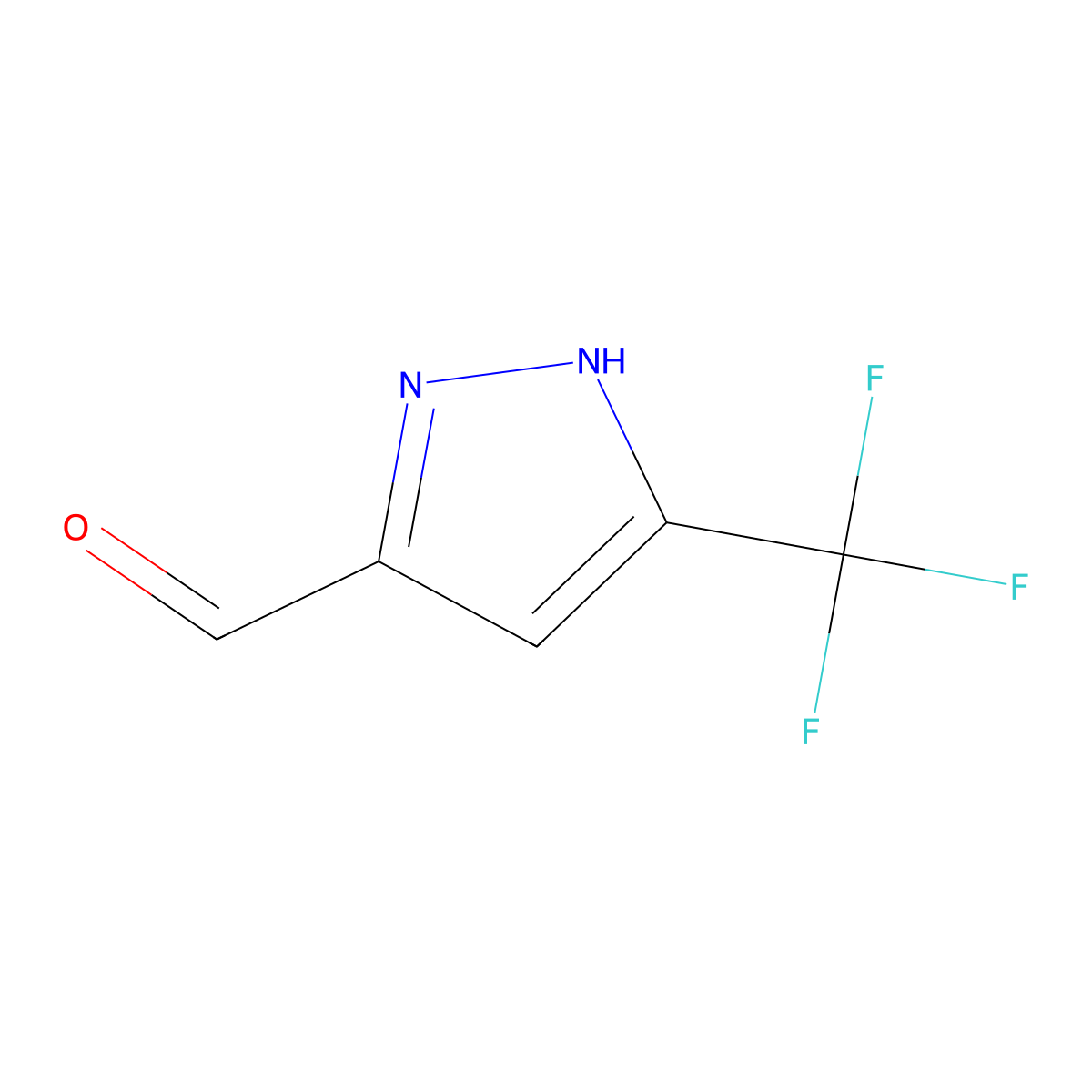 5-(Trifluoromethyl)-1H-pyrazole-3-carbaldehyde molecular structure, CAS 591234-14-9