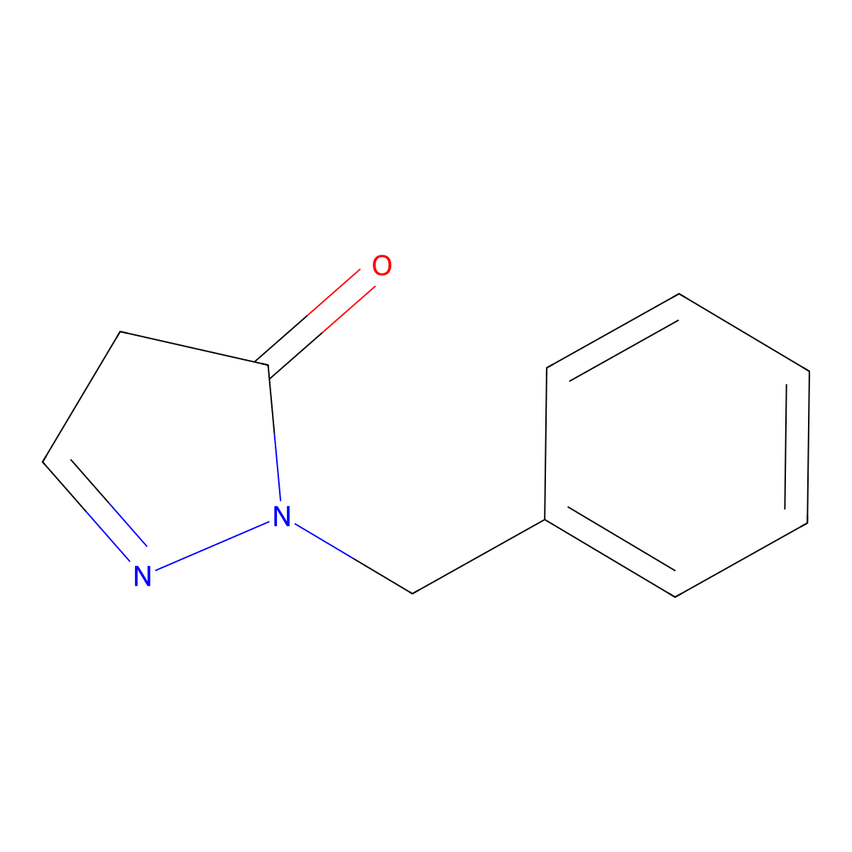 1-benzyl-4,5-dihydro-1H-pyrazol-5-one molecular structure, CAS 591235-73-3
