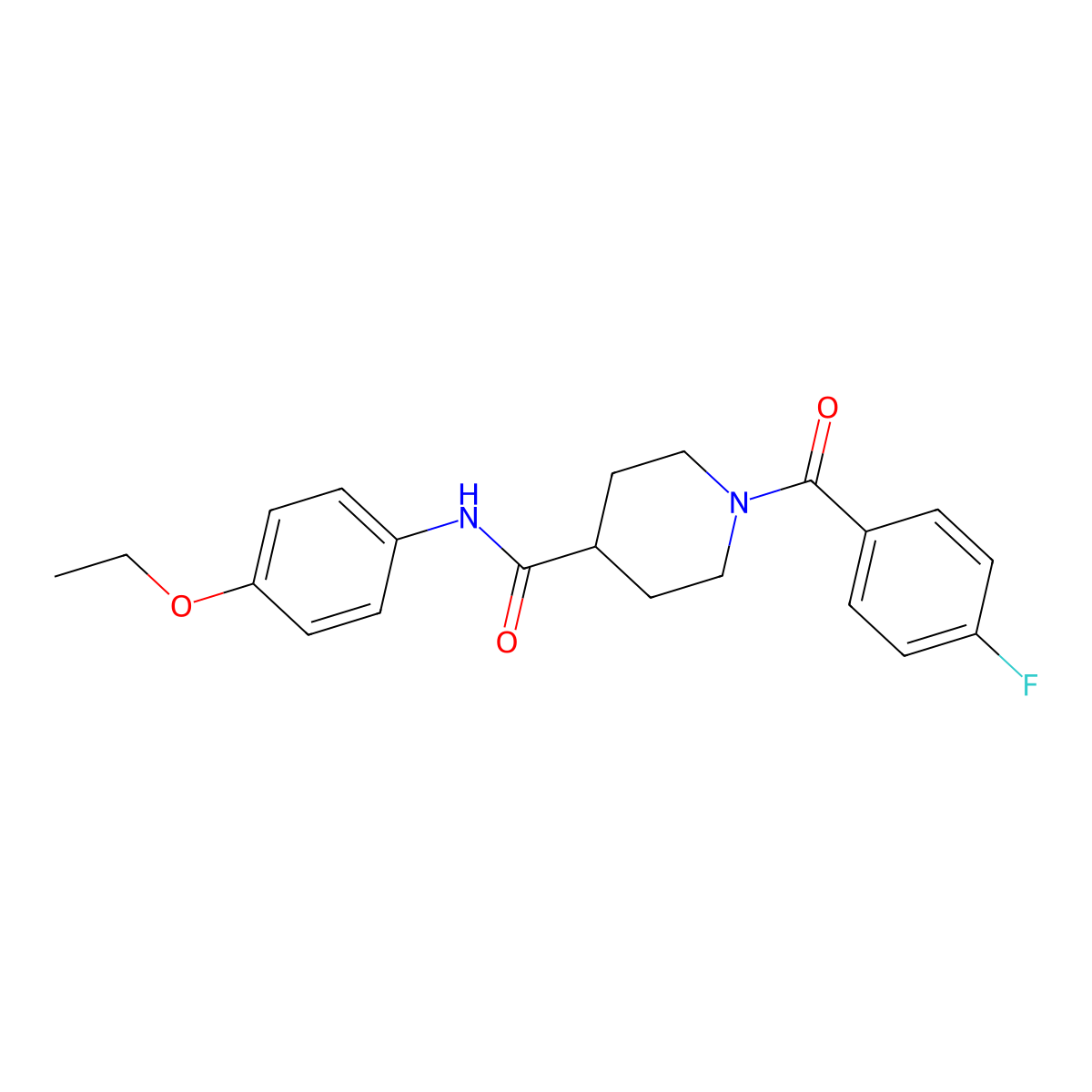 N-(4-ethoxyphenyl)-1-(4-fluorobenzoyl)piperidine-4-carboxamide molecular structure, CAS 591238-01-6