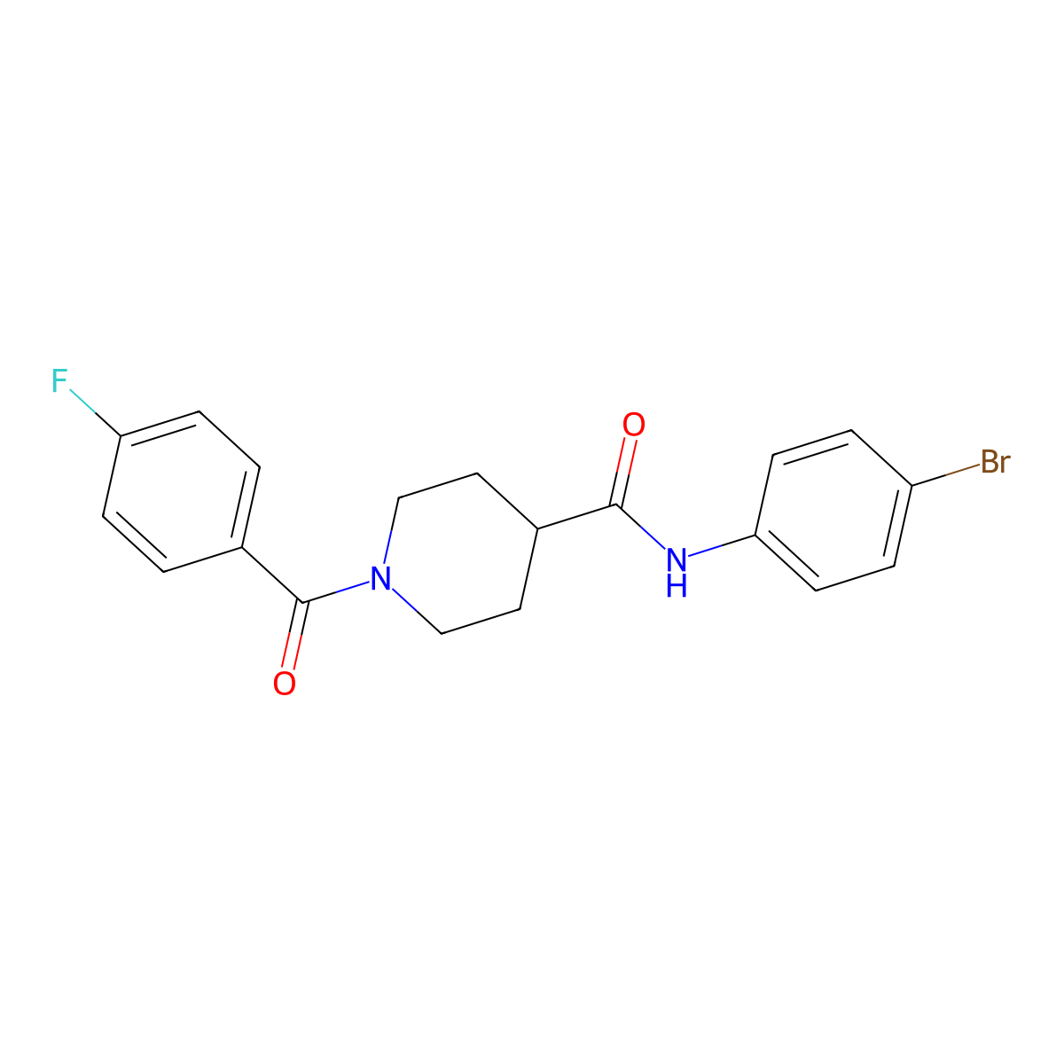 N-(4-bromophenyl)-1-(4-fluorobenzoyl)piperidine-4-carboxamide molecular structure, CAS 591239-48-4