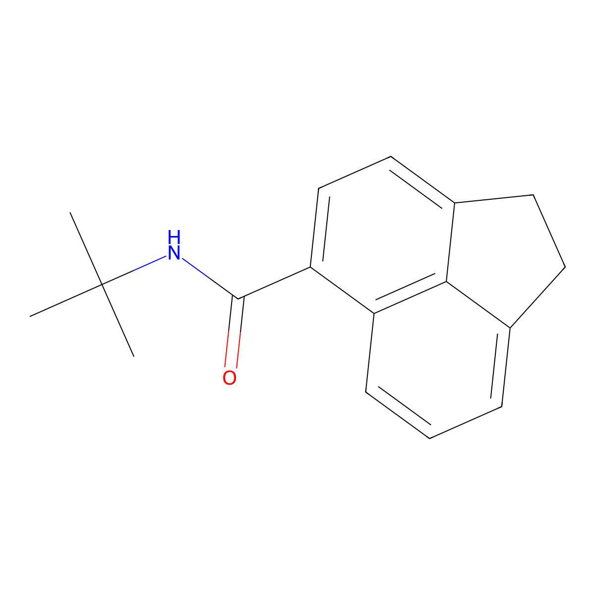 N-tert-butyl-1,2-dihydroacenaphthylene-5-carboxamide molecular structure, CAS 591241-94-0