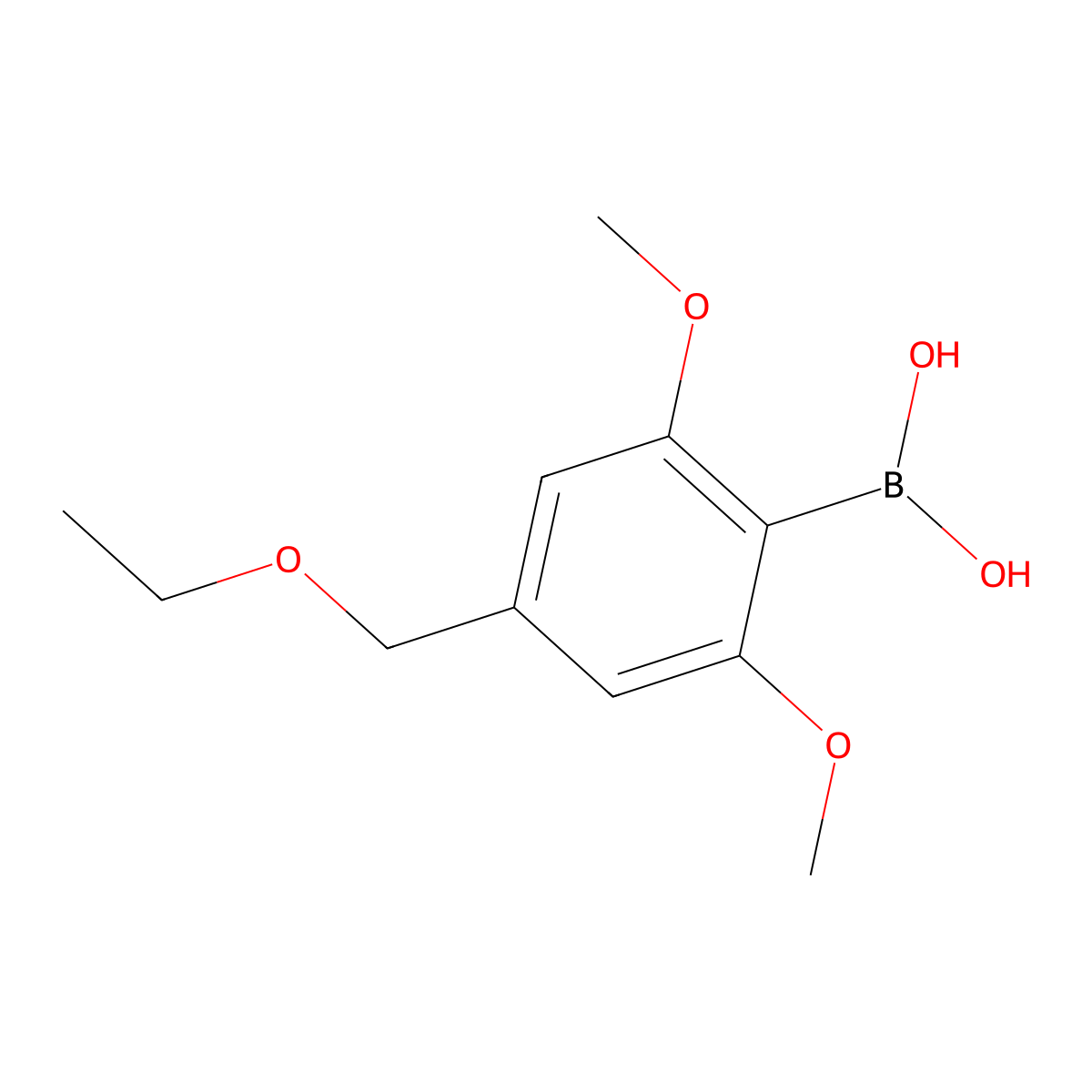 (4-(Ethoxymethyl)-2,6-dimethoxyphenyl)boronic acid molecular structure, CAS 591249-50-2