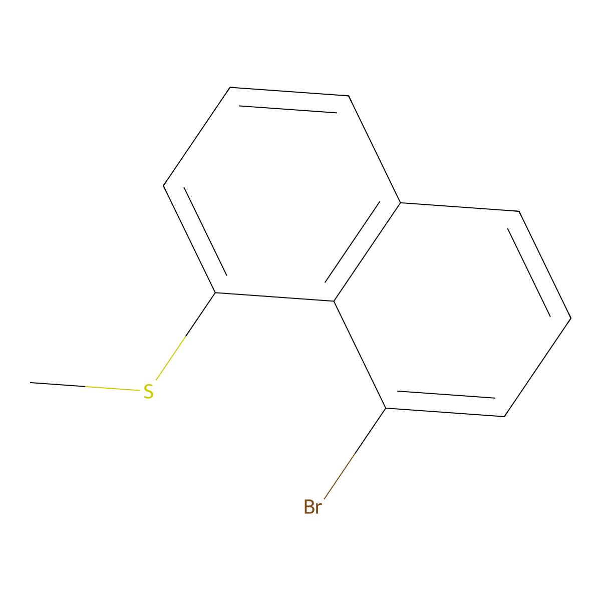 (8-Bromonaphthalen-1-yl)(methyl)sulfane molecular structure, CAS 591250-28-1