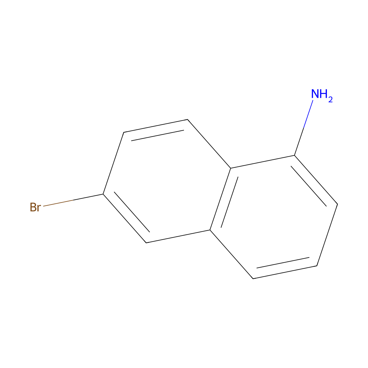 6-Bromonaphthalen-1-amine molecular structure, CAS 591253-73-5