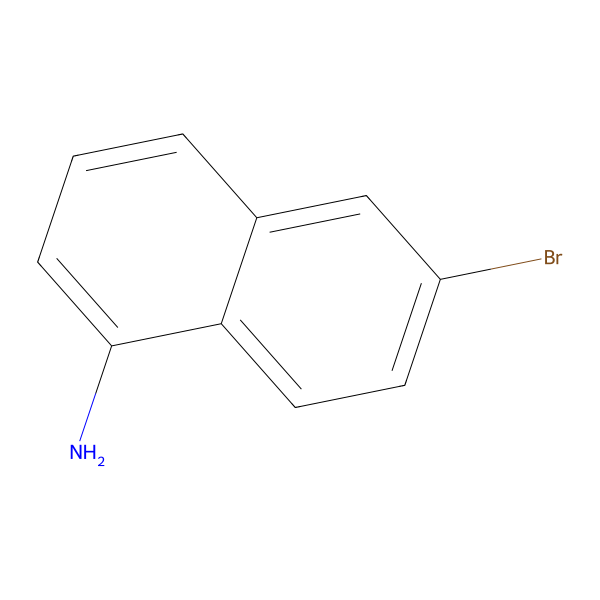 6-Bromonaphthalen-1-amine molecular structure, CAS 591253-73-5