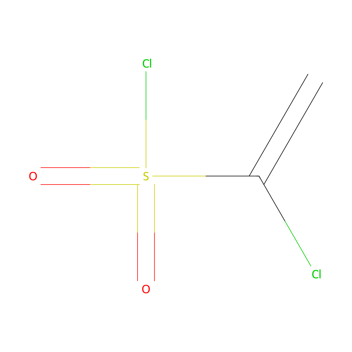 1-Chloro-1-ethenesulfonyl chloride molecular structure, CAS 591253-79-1