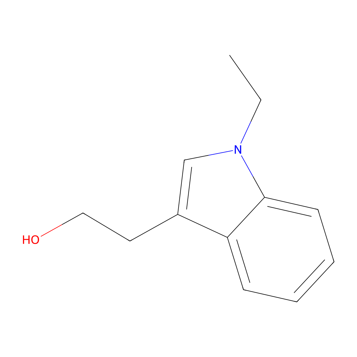 2-(1-Ethyl-1H-indol-3-yl)-ethanol molecular structure, CAS 59127-87-6