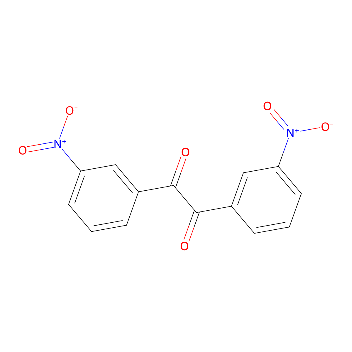 1,2-Bis(3-nitrophenyl)-1,2-ethanedione molecular structure, CAS 5913-06-4