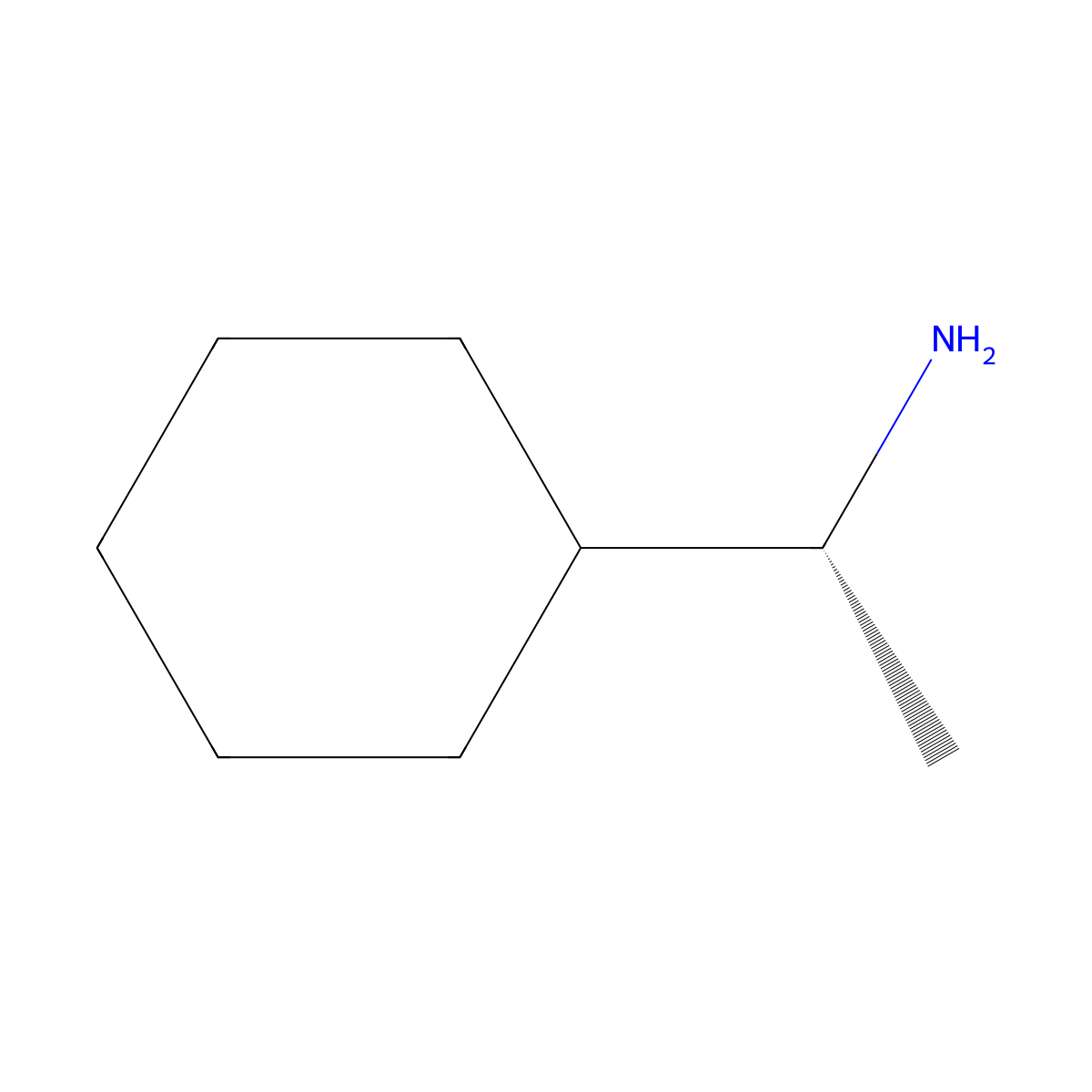 (-)-1-Cyclohexylethylamine molecular structure, CAS 5913-13-3
