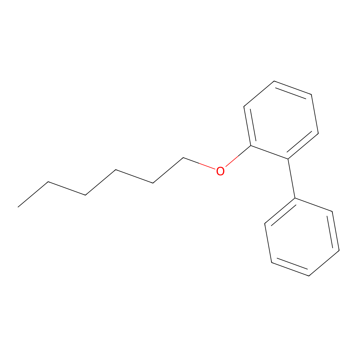 2-Hexyloxy-1,1'-biphenyl molecular structure, CAS 59130-01-7