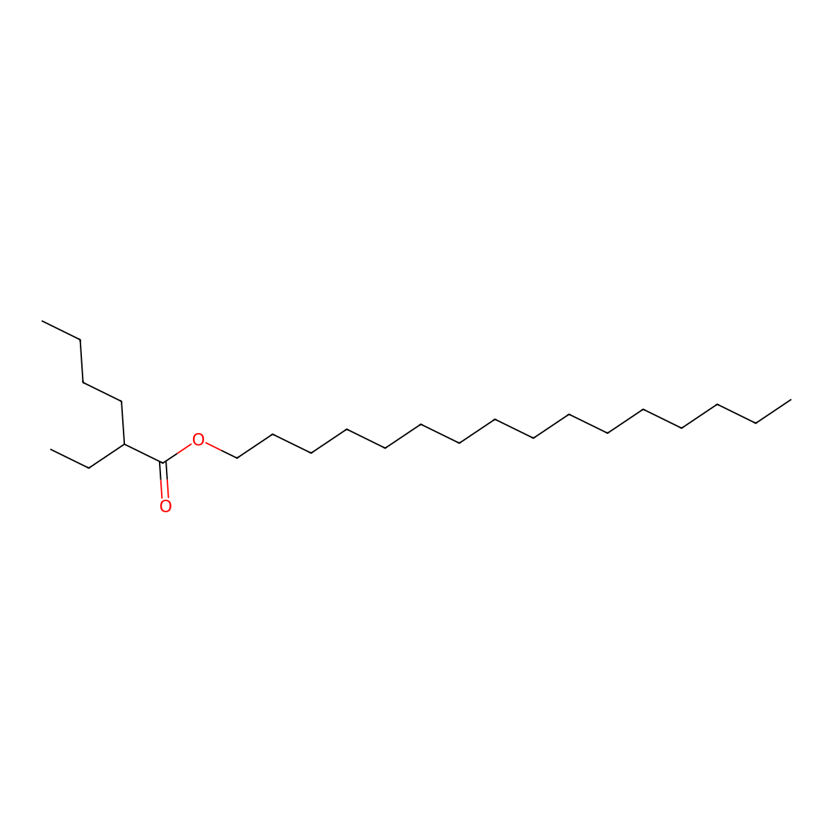 Cetearyl Ethylhexanoate molecular structure, CAS 59130-69-7