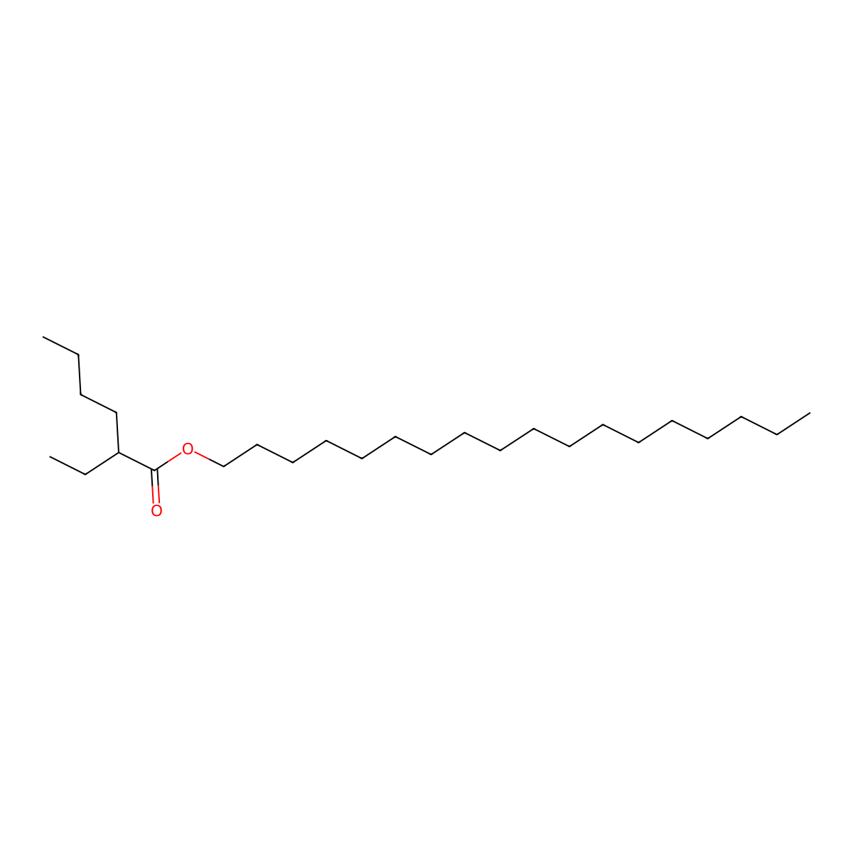Hexanoic acid, 2-ethyl-, octadecyl ester molecular structure, CAS 59130-70-0